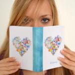 Heart Diary - Handmade Bound Journal, 144 Pages