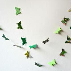 Green Paper Butterflies Ga..